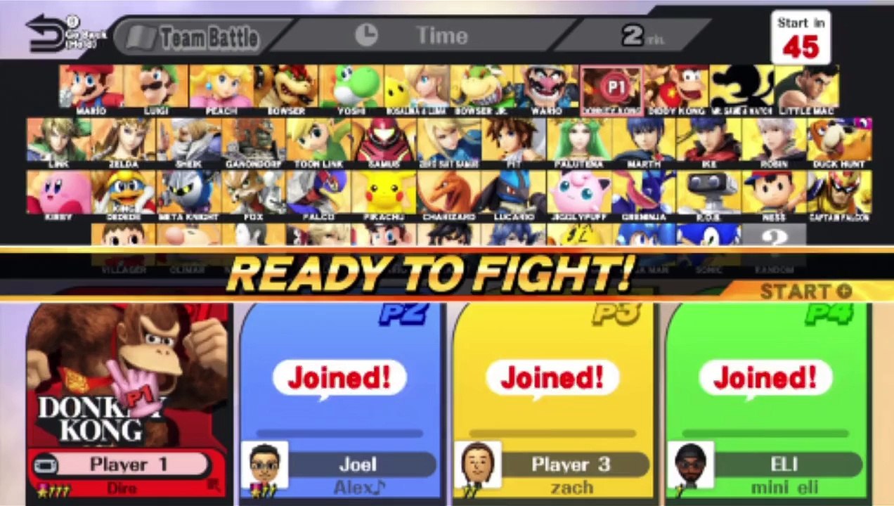 Super Smash Bros. For Wii U Online Wi-Fi Match / Battle / Fight - Playing As Donkey Kong