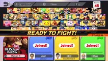 Super Smash Bros. For Wii U Online Wi-Fi Match / Battle / Fight - Playing As Donkey Kong