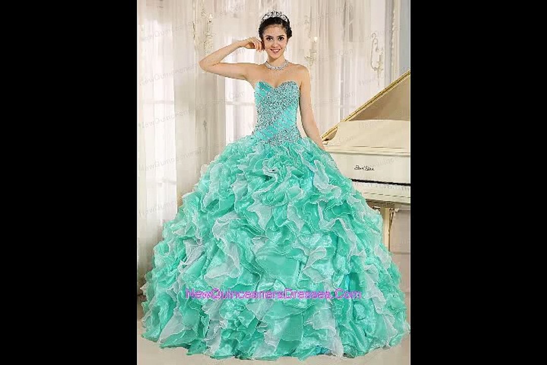 Beaded Bodice and Ruffles Custom Made For 2014 Quinceanera Dresses in Apple Green ZY791-1PRT