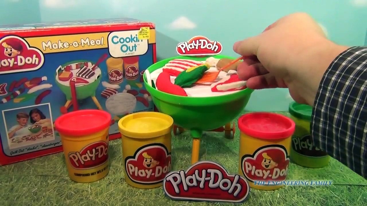PLAY-DOH Make a Meal Cook Out How to Make a Play Doh Barbeque Playset Toy