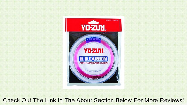 Yo-Zuri H.D. Fluorocarbon Wrist Spool 100-Yard Leader Line, Pink Review