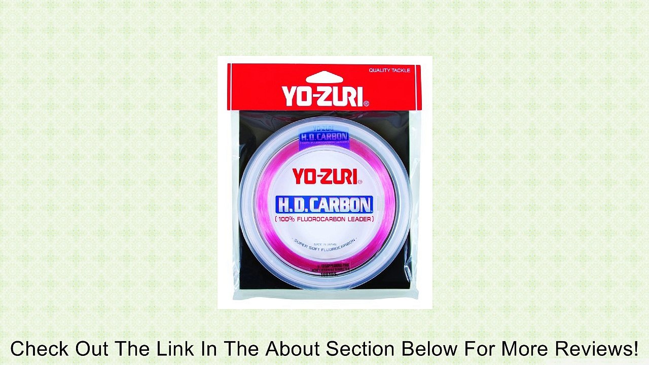 Yo-Zuri H.D. Fluorocarbon Wrist Spool 100-Yard Leader Line, Pink Review