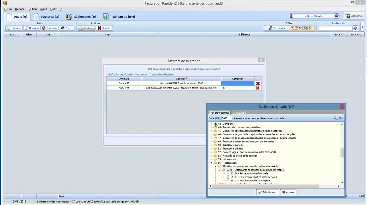 Facturation Rapide - Migration Web HD