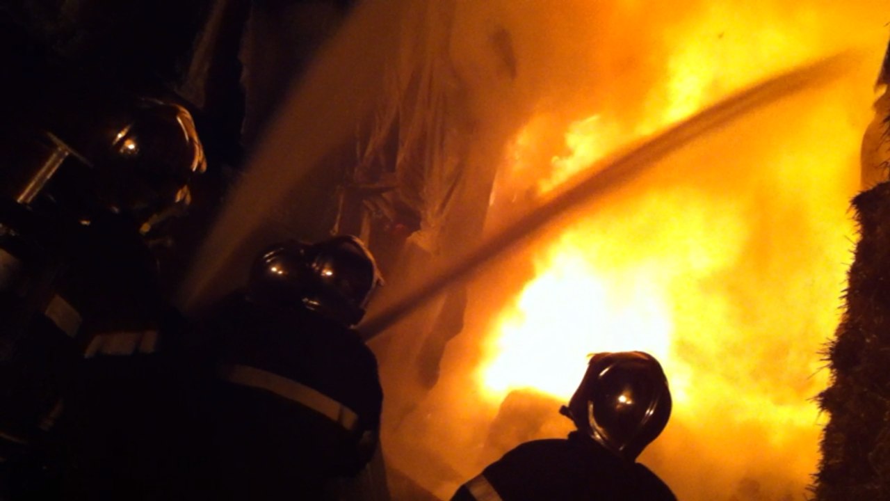 Feu de bâtiment agricole