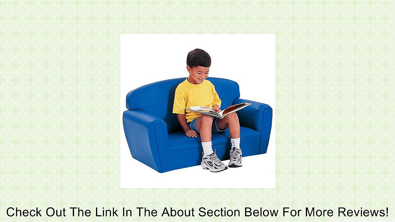 Child Size Modern Upholstered Couch - Blue Review