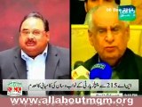 Altaf Hussain congratulates Ghous Ali Shah declared successful by the Election Tribunal NA–215
