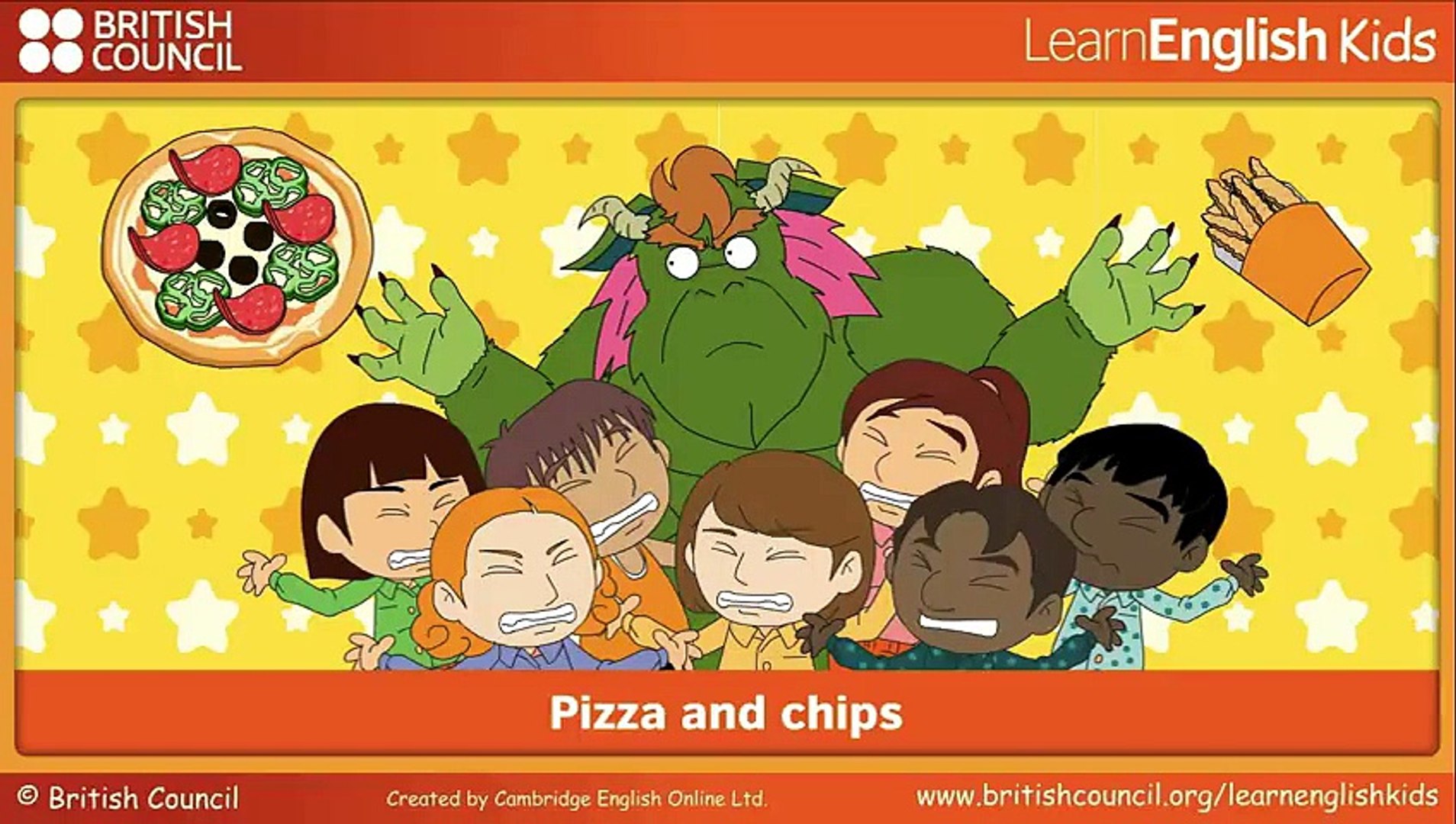 Pizza and chips LearnEnglish Kids British Council