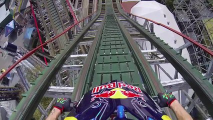 Trials Motorcycle on a Roller Coaster