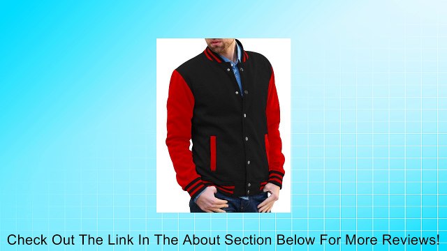 Doublju Mens Raglan Baseball Jacket With Pockets ROYALBLUEGRAY (US-XL) Review