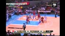 Billy MAMARIL strong low post move against  Raymond ALMAZAN