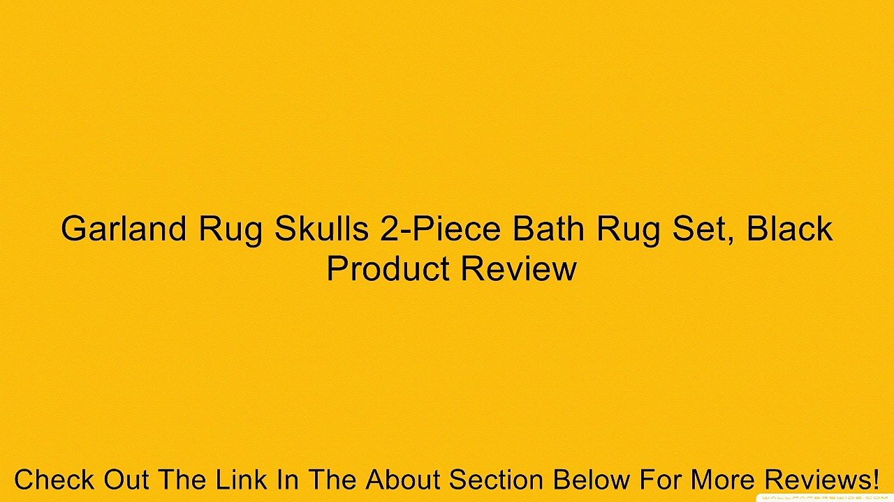 Garland Rug Skulls 2-Piece Bath Rug Set, Black Review