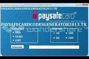 PaySafeCard Code Generator NO SURVEYS Working May 2014[1]