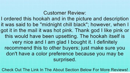 4 Hose Hookah Shisha Pipe MIDNIGHT CHILL Black 22" Sheesha Narghile Party Smoking Set Review