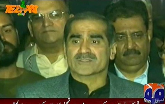 Khawaja Saad Rafique Tezabi Totay on Geo Tez 2014