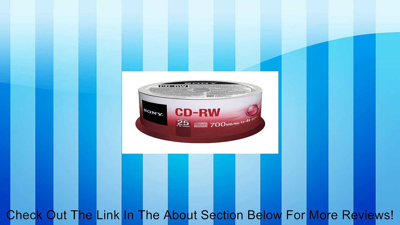 Sony 25CRW80SPM CD-RW 4X 700MB Spindle Rewritable CD, 25-Pack Review