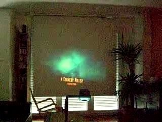 projection avec video projecteur maison