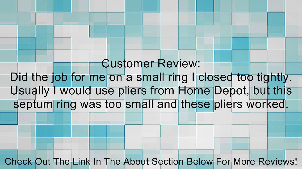 Small Ring Opening Pliers Review