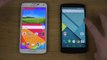 Samsung Galaxy S5 Android 5.0 Lollipop vs. Nexus 5 Android 5.0 - Review (4K)