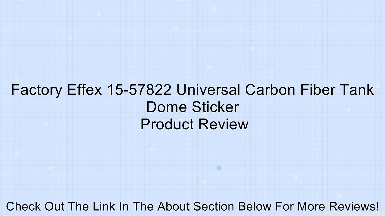 Factory Effex 15-57822 Universal Carbon Fiber Tank Dome Sticker Review