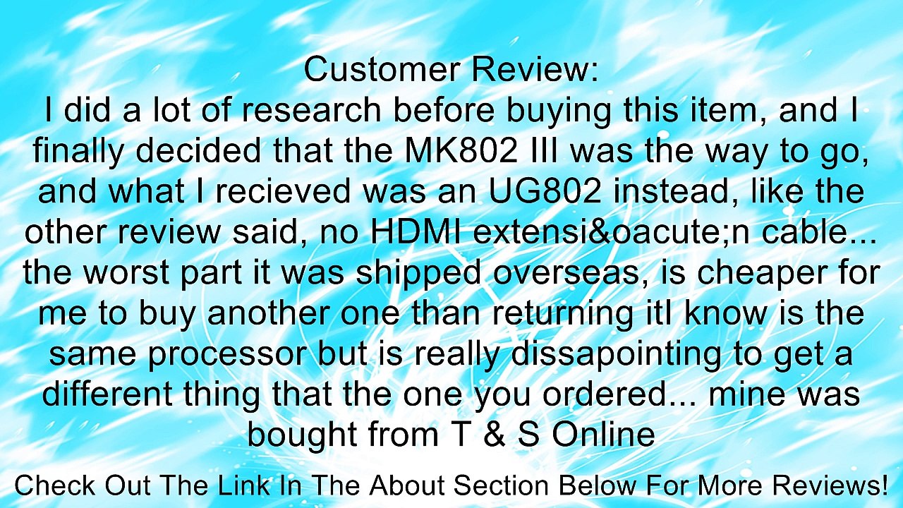 4GB Version Rikomagic MK802 III Dual Core Android 4.1 Jelly Bean Rockchip RK3066 1.6Ghz Cortex A9 (Black) Review