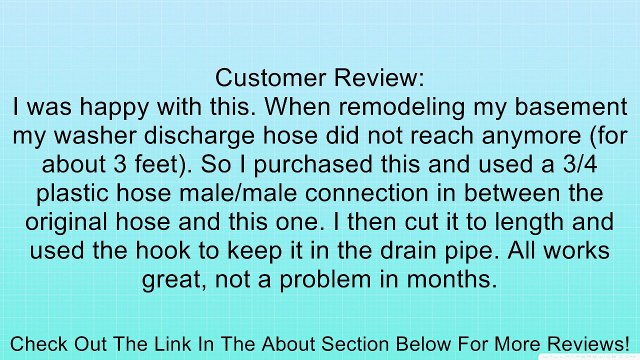 78.7 Length Flexible Elbow Drain Hose for Washer Washing Machine Review