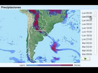 MAPA SATELITAL LLUVIAS PARA LUNES 8 DICIEMBRE