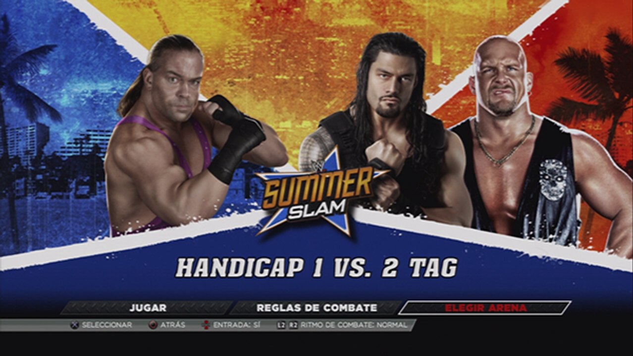 HANDICAP 1 VS. 2 TAG WWE15