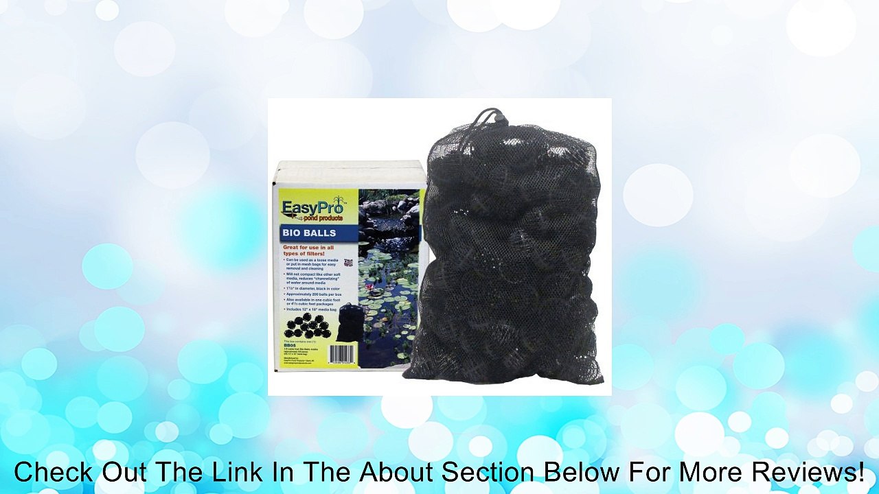 EasyPro BB05 Bio-Balls Filter Media for Ponds Review