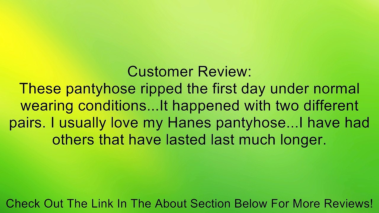 Hanes Too Day Sheer Control Top Reinforced Toe Pantyhose Review
