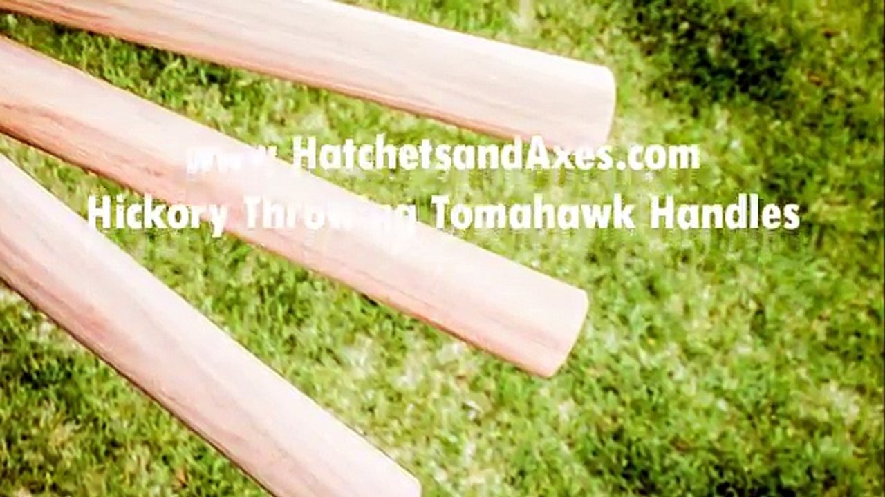 Throwing Tomahawk Handles Made From Straight Grain Hickory