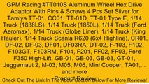GPM Racing #TT010S Aluminum Wheel Hex Drive Adaptor With Pins & Screws 4 Pcs Set Silver for Tamiya TT-01, CC01, TT-01D, TT-01 Type E, 1/14 Truck (1838LS), 1/14 Truck (1850L), 1/14 Truck (Ford Aeromax), 1/14 Truck (Globe Liner), 1/14 Truck (King Hauler), 1