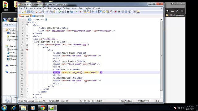 HTML and CSS - Chapter 6 -HTML Forms