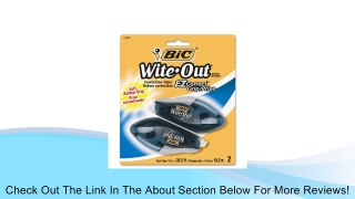 Bic Wite-Out Ez Correct Grip Correction Tape, 1/6 x 402 Inches, Nonrefill, 2 per Pack (WOECGP21) Review