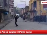 Molotoflu Saldırıya Uğrayan Zırhlı Araç Devrildi: 2 Polis Yaralı