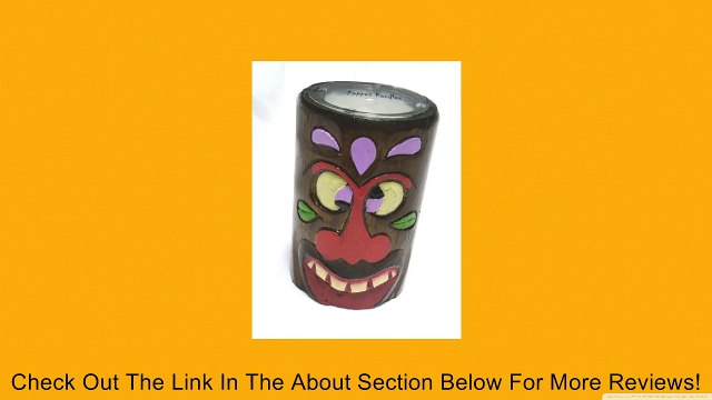 Tiki Designed Wood Candle Holder A, Carved Painted Face, Tealight Type Candle Color Varies Review