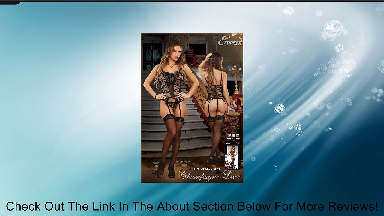 Magic Silk Lingerie Women's CORSET & G-STRING (CHAMPAGNE LACE) Review