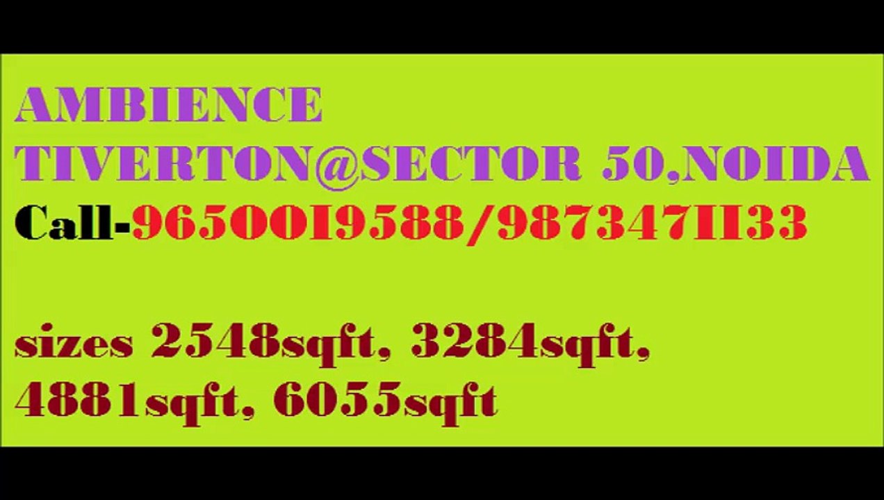 Ambience Tiverton-9,000Rs/Sqft,sector-50 [[9650019588]] Booking NOW