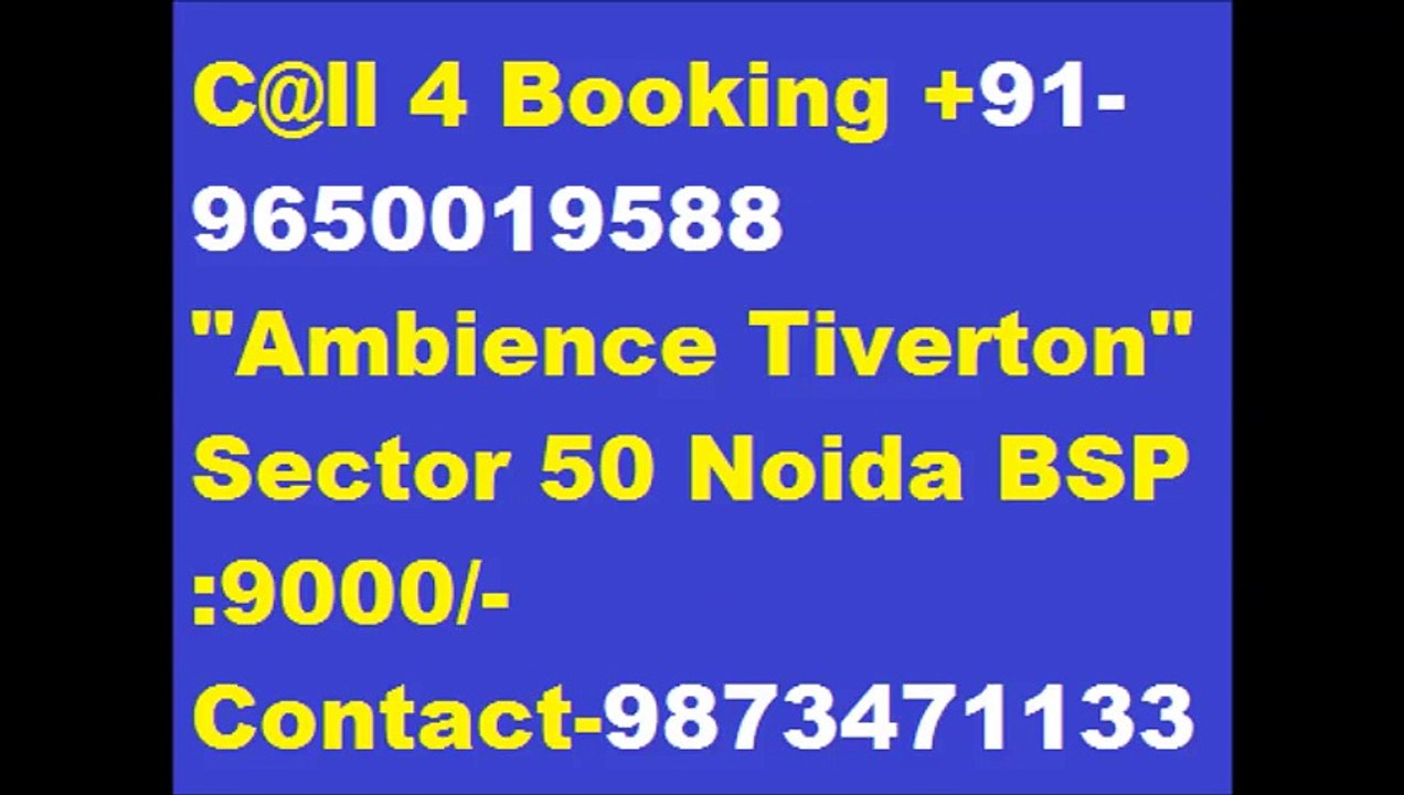 AMBIENCE Tiverton (rinG)** ±±965-001-9588±±** Noida Sector 50