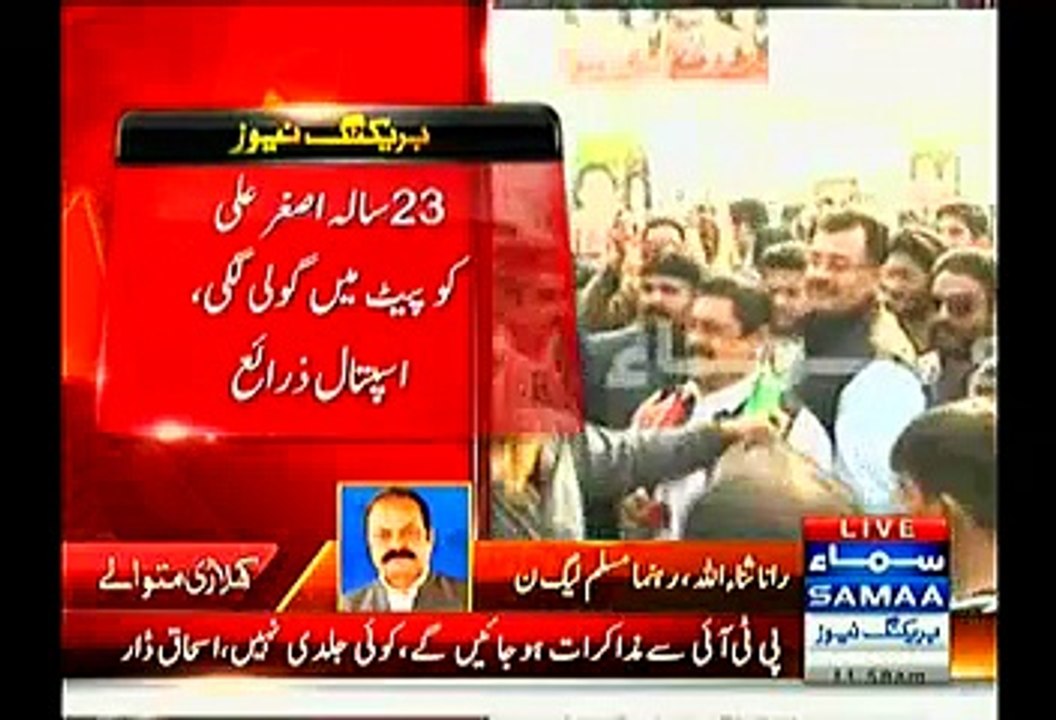 PTI Workers Are Doing Firing, Even PMLN Workers Are Not Present There:- Rana Sanaullah