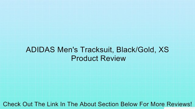 ADIDAS Men's Tracksuit, Black/Gold, XS Review
