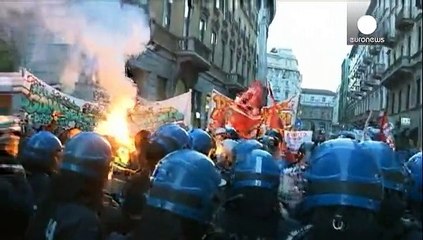 Столкновения перед миланским театром Ла Скала