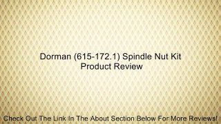 Dorman (615-172.1) Spindle Nut Kit Review
