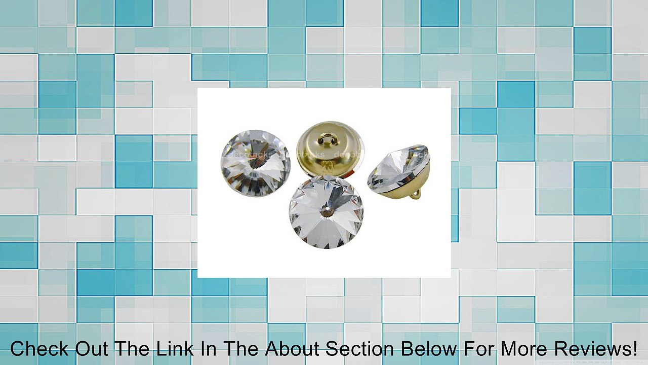 3/4" [18mm] Crystal Upholstery Buttons with Silver Finish Metal Base & Loop, 24 Pcs Review