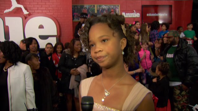Annie Premiere: Quvenzhane Wallis On The Red Carpet