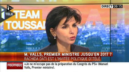 Un Manuel Valls "pathétique", juge Rachida Dati