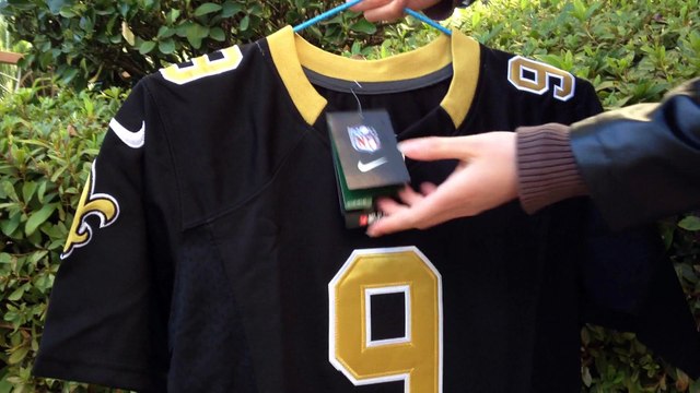 Mens New Orleans Saints Drew Brees Nike Black Elite Jersey