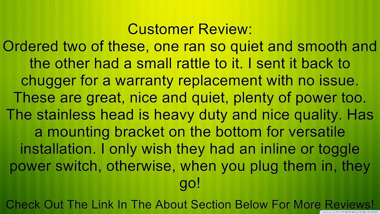 Chugger Stainless Steel Brewing Pump Center Inlet (Comparable to March 809-SS-HS-C) Review