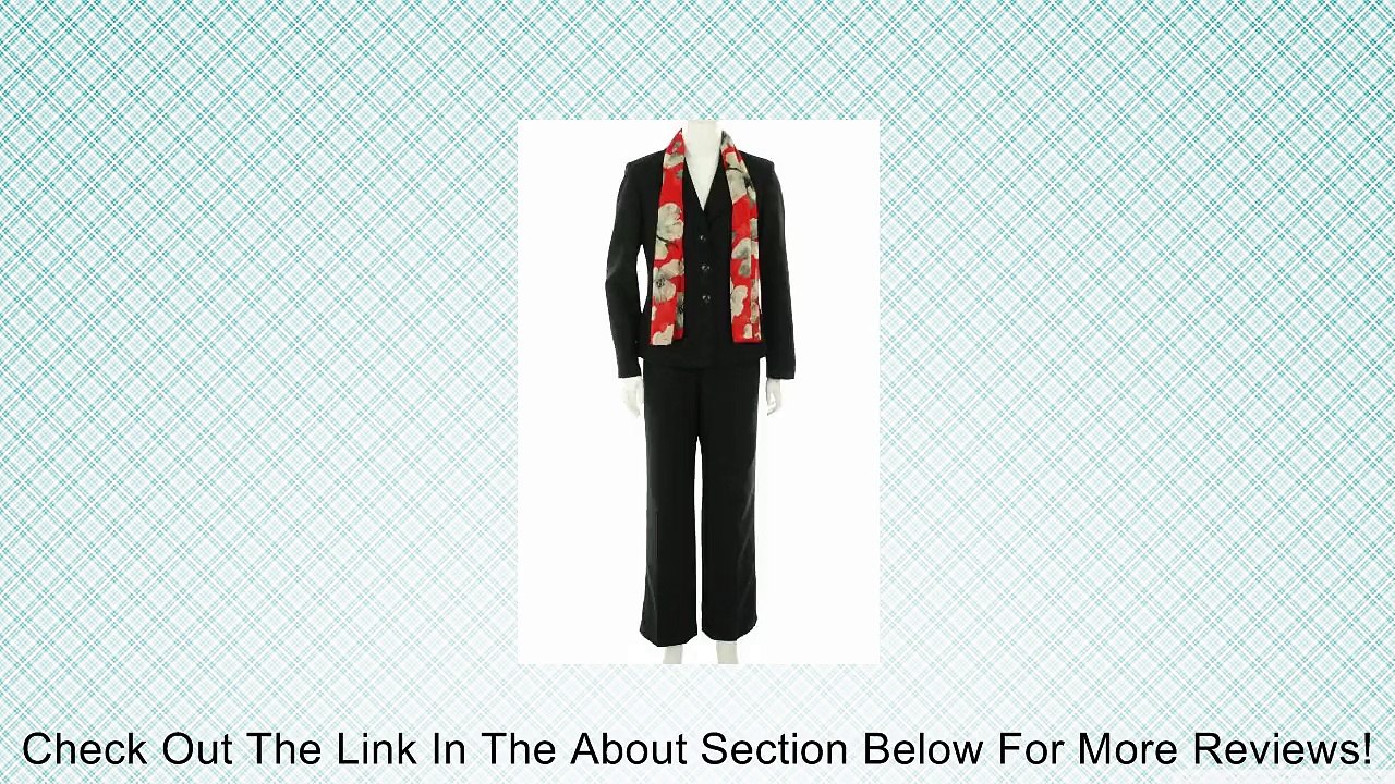 Evan Picone Cambridge 3 Piece Pant Suit Black 8P Review