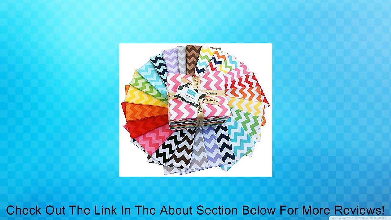 Riley Blake SMALL CHEVRON Fat Quarters 24 Fabric Quilting FQ's RBD Designs FQ-340-24 Review