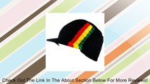 Rasta Visor Beanie Skull Cap Stripe Jamaica Reggae - Black Review